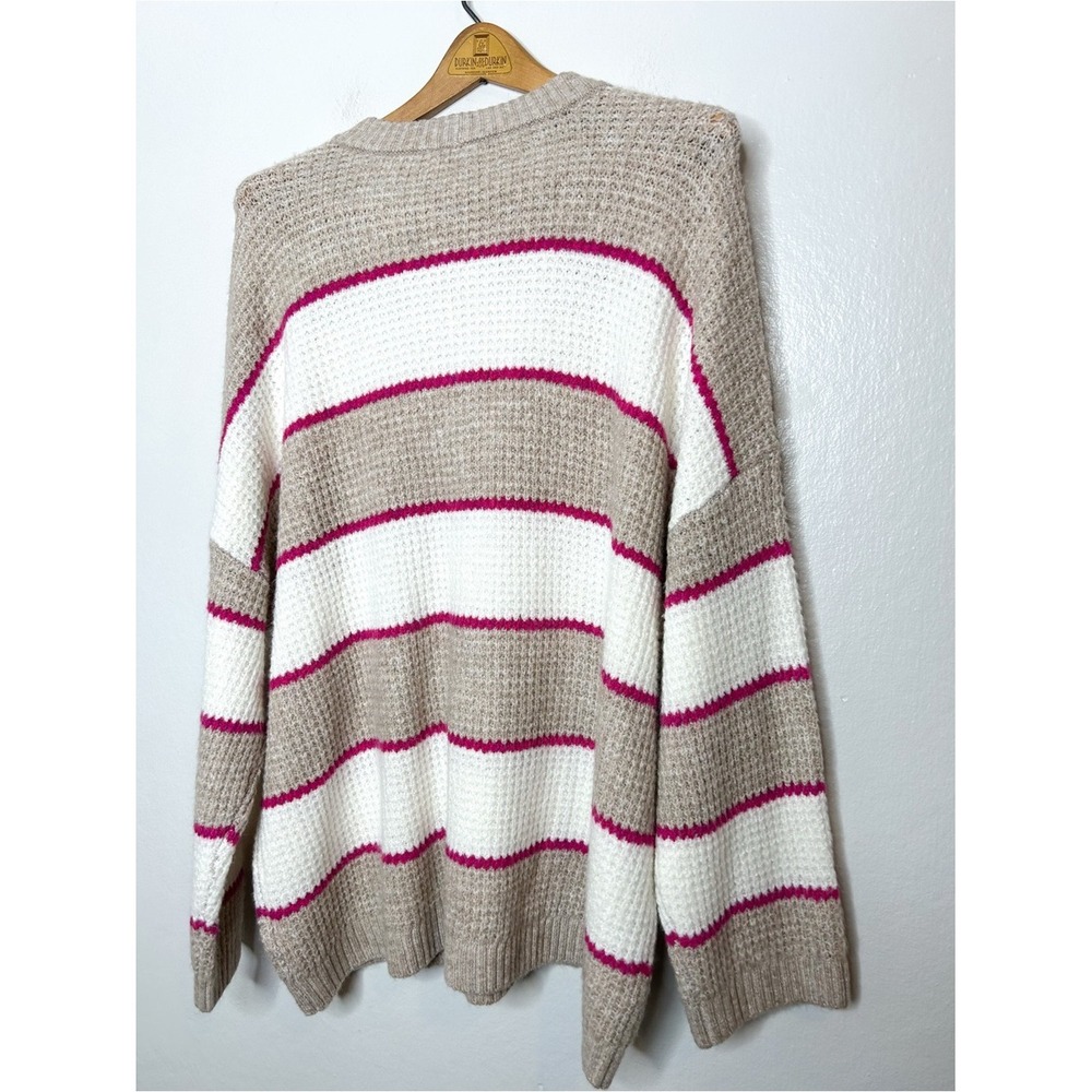 American Eagle Outfitters Oversized Chunky Knit Stripe Sweater XL - Picture 6 of 6